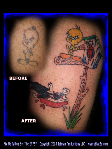 Explore tattoo cover up ideas for upper back, creative tattoo ideas in Topeka, available at Artist Alley Studio Tattoos & Piercings