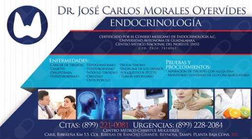 Dr. José Carlos Morales Oyervides, Endocrinólogo