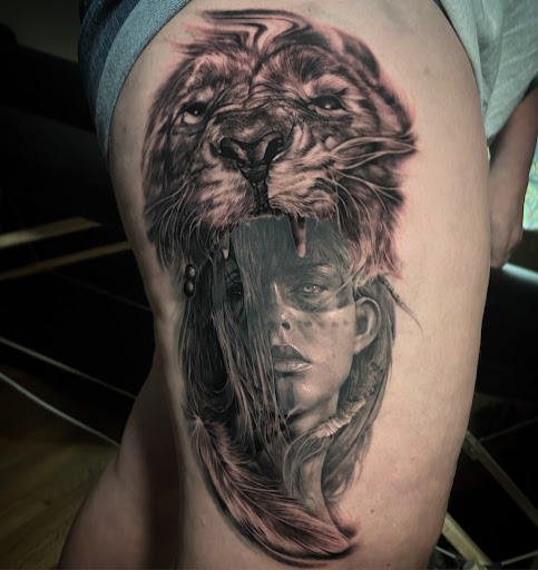 Explore female supernatural tattoo ideas, creative tattoo ideas in Chicopee, available at Vellum Art Collective Tattoo Studio