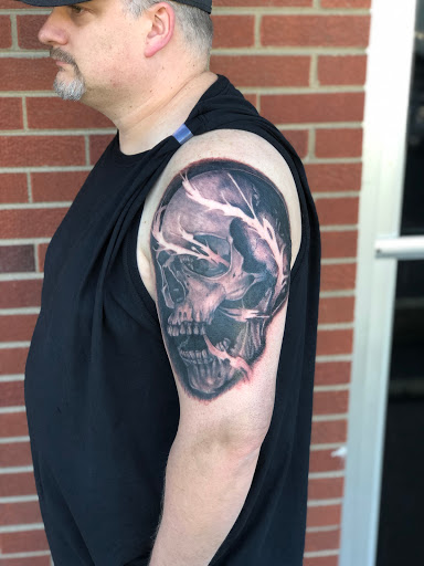 Explore american flag sleeve tattoo ideas, creative tattoo ideas in Lockport, available at Archer Ink Tattoo