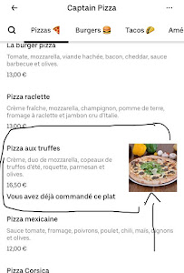 Carte du Captain Foodcourt - Pizza Burger Sushis à Saint-Raphaël