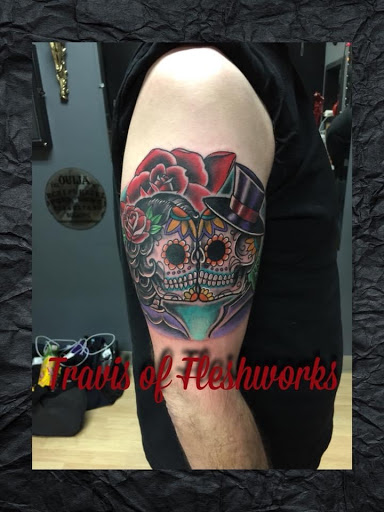 Explore samurai tattoo ideas, creative tattoo ideas in Olympia, available at Fleshworks Tattoo Studio