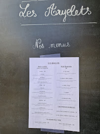Restaurant français Les Aryelets à Aulon (le menu)