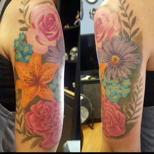 Explore semicolon tattoo ideas for men, creative tattoo ideas in Wyandotte, available at Happy Tats Tattooing