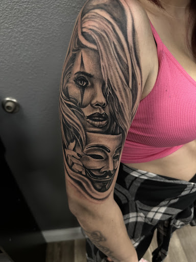 Explore patchwork tattoo ideas, creative tattoo ideas in Temecula, available at Outlaw Tattoo Studio & Body Piercing