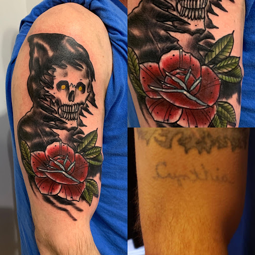 Explore small flowers tattoo ideas, creative tattoo ideas in Kansas City, available at Golden Stag Tattoo and Gallery