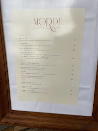 Restaurant français MORDU Saint Germain des Prés - Paris à Paris (le menu)
