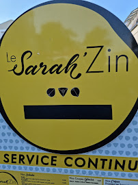 Le Sarah'Zin à La Rochelle menu
