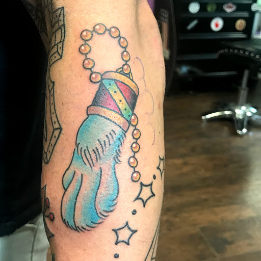 Explore cross hand tattoo ideas, creative tattoo ideas in San Angelo, available at Good Vibes Only Tattoo Studio
