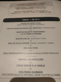 Restaurant français Grill & Cow à Dijon (le menu)