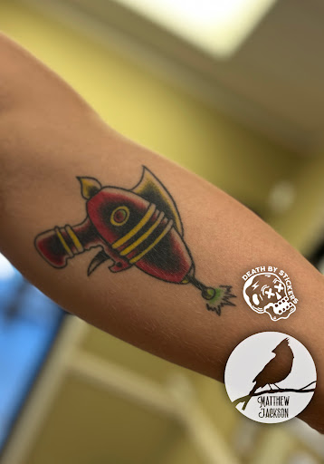 Explore 3/4 sleeve tattoo ideas, creative tattoo ideas in Nashville, available at RedBird Tattoo