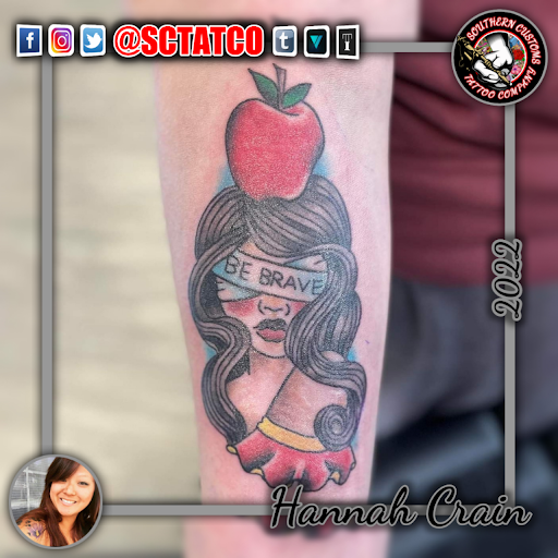 Explore cemetery tattoo ideas, creative tattoo ideas in Fayetteville, available at Southern Customs Tattoo Company