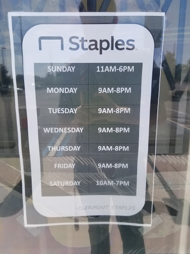 Office Supply Store «Staples», reviews and photos, 1600 S Grand Hwy, Clermont, FL 34711, USA