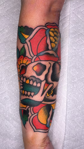 Explore violin tattoo ideas, creative tattoo ideas in Amherst, available at American Outlaw Tattoo