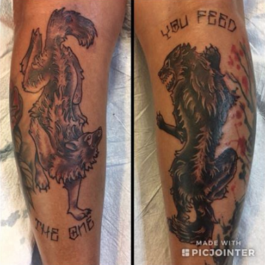 Explore cake tattoo ideas, creative tattoo ideas in Escondido, available at DermalGrafix Tattoo