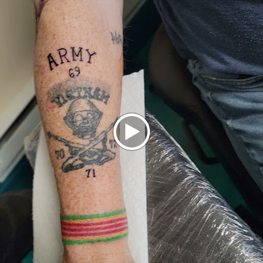 Explore tribal chest tattoo ideas, creative tattoo ideas in Traverse City, available at Pinups & Needles