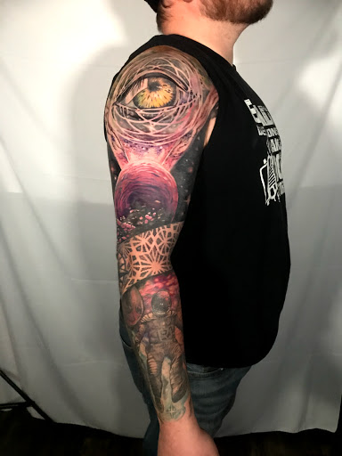 Explore master sword tattoo ideas, creative tattoo ideas in Sunbury, available at Absinthe Tattoo