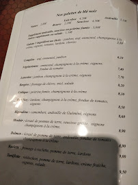 La Galettoire à Loudéac menu