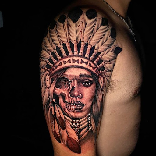 Explore face tattoos for men ideas, creative tattoo ideas in San Antonio, available at Firme Copias Tattoo Studio