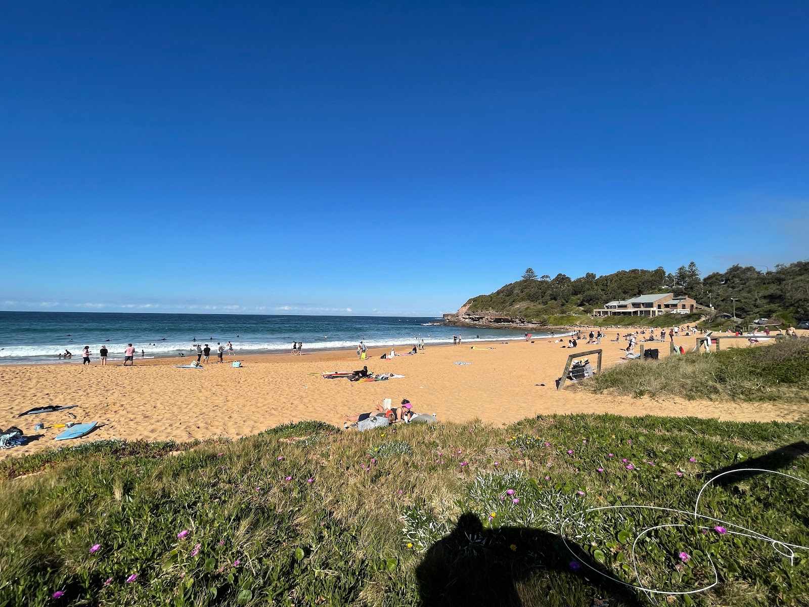 Foto van Warriewood Beach met ruime baai