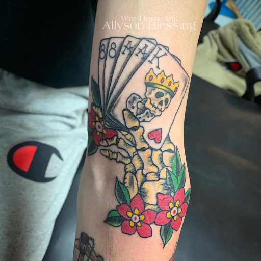 Explore aerosmith tattoo ideas, creative tattoo ideas in Kent, available at War Horse Ink