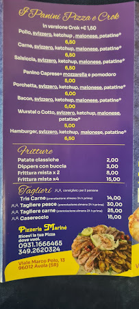 Pizzeria Marinè à Avola carte