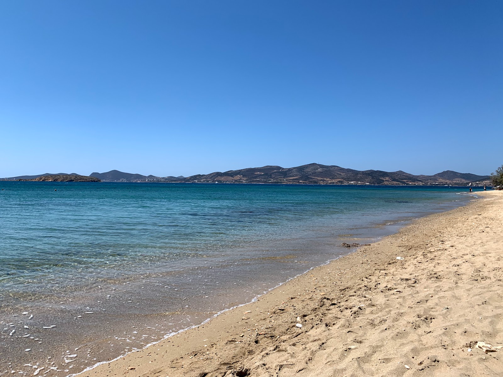 Photo of Voutakos beach with turquoise pure water surface