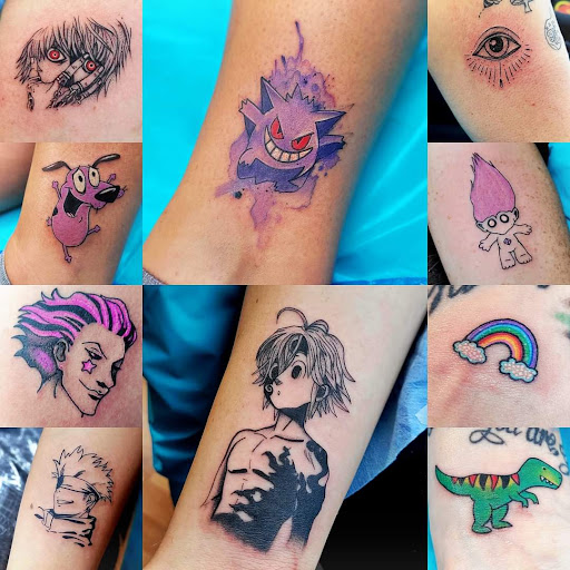 Explore straight line tattoo ideas, creative tattoo ideas in Benton, available at Spectrum Tattoo