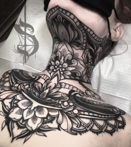 Explore jack o lantern tattoo ideas, creative tattoo ideas in Lopez Island, available at Soot and Bone Body Art Studio