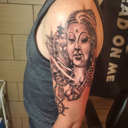 Explore quarter sleeve tattoo ideas female, creative tattoo ideas in Albuquerque, available at Relic Tattoo Co.