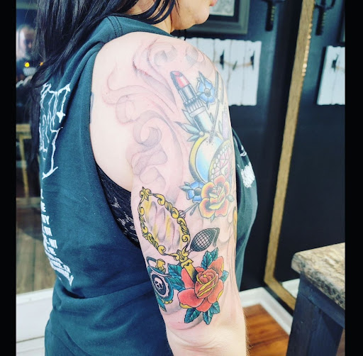 Explore arm sleeves tattoo ideas, creative tattoo ideas in Ambler, available at Tattoo GalaxyAmbler Piercing & Custom Tattoos