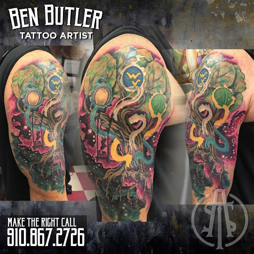 Explore skyrim tattoo ideas, creative tattoo ideas in Fayetteville, available at American Tattoo Society of Fayetteville