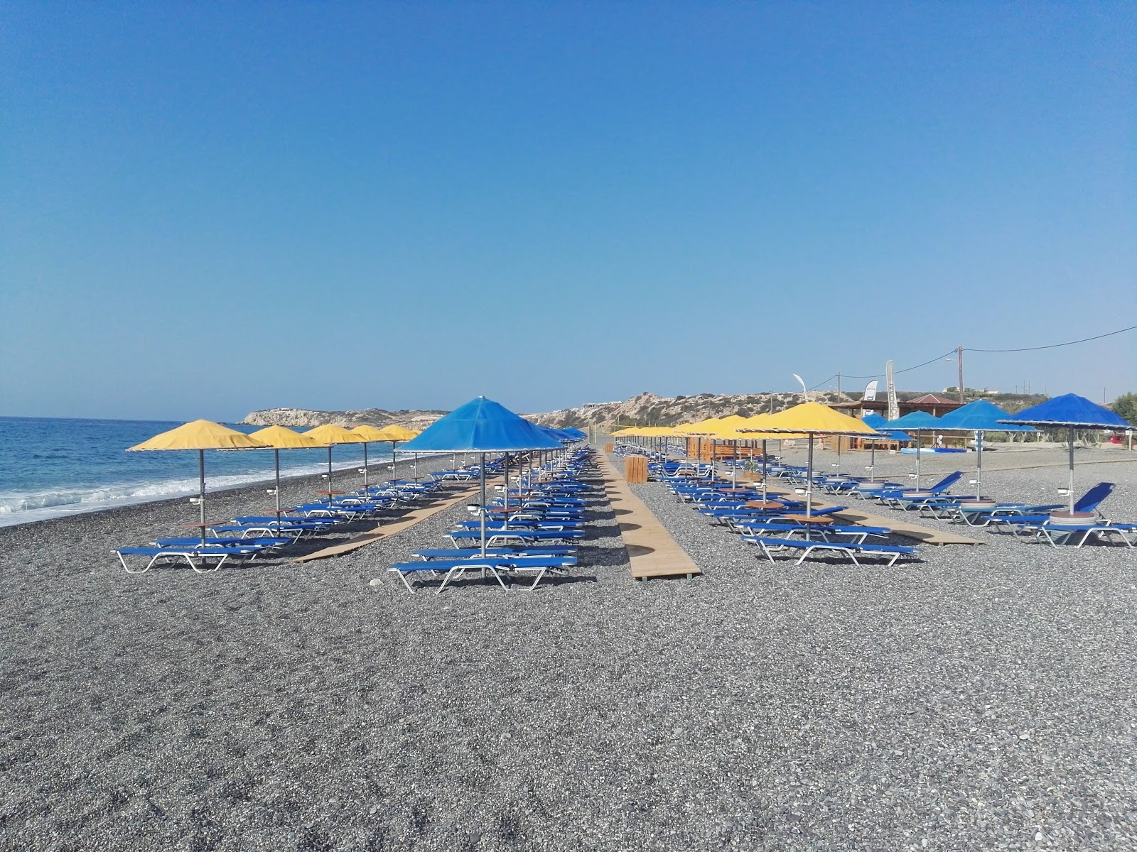 Foto von Koutsounari Long beach mit lange, gerade küste
