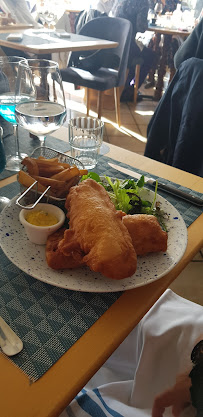 Fish and chips du Restaurant de fruits de mer Restaurant La Maison Bleue à Courseulles-sur-Mer - n°7