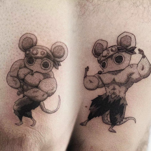 Explore triple moon tattoo ideas, creative tattoo ideas in Orange, available at Baron Art Tattoo