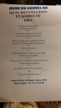 Cosy à Maisons-Laffitte menu