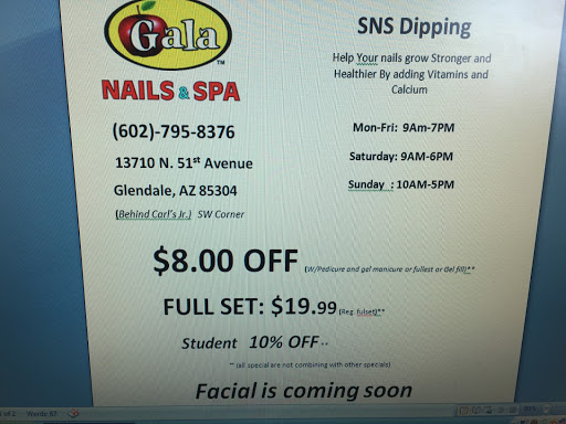 Spa «Gala Nails and Spa», reviews and photos, 13710 N 51st Ave, Glendale, AZ 85304, USA
