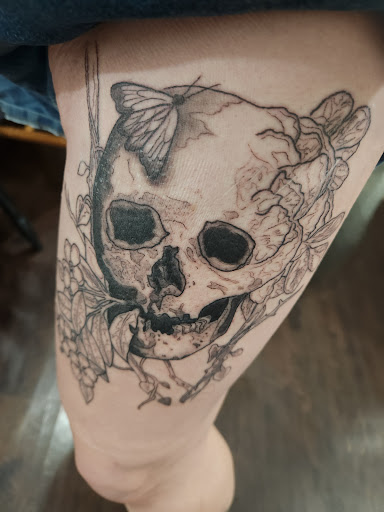 Explore weed plant tattoo ideas, creative tattoo ideas in Saginaw, available at Drunken Monkey Tattoo