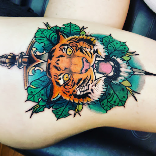 Explore gangsta tattoo ideas, creative tattoo ideas in Chicago, available at Mind Crusher Tattoo