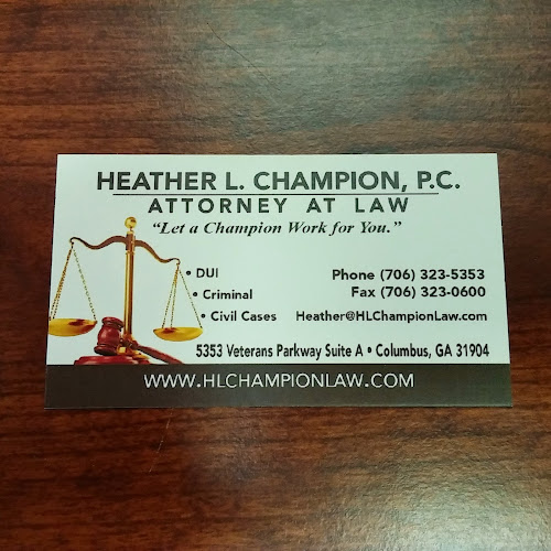Near Me Heather L. Champion, P.C. Attorney at Law 5353 Veterans Pkwy Suite C, Columbus, GA 31904