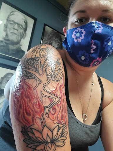 Explore helicopter tattoo ideas, creative tattoo ideas in Ann Arbor, available at Lucky Monkey Tattoo Parlour