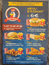 Menu / carte de Maxin chicken à Boissy-Saint-Léger