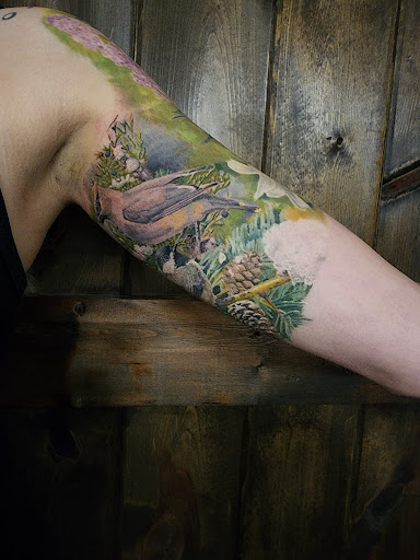 Explore simple beach tattoo ideas, creative tattoo ideas in Green Bay, available at The Blue Gem Tattooing