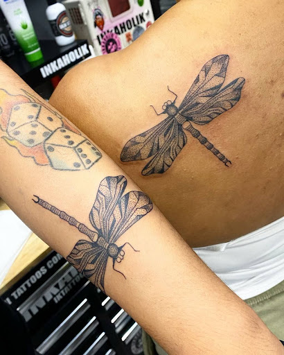 Explore mandalorian tattoo ideas, creative tattoo ideas in Miami, available at INKAHOLIK TATTOOS
