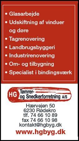 HG Tømrer- & Snedkerforretning ApS - Sønderborg