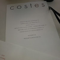 Hôtel Costes Restaurant à Paris carte