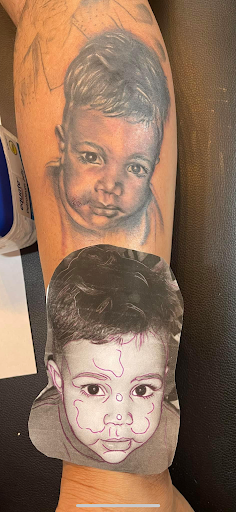 Explore cool finger tattoo ideas, creative tattoo ideas in Mayodan, available at Bleeding Ink Tattoo