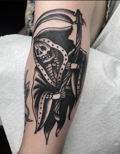 Explore enlightenment tattoo ideas, creative tattoo ideas in Johnson City, available at Gold Cross Tattoo Co.