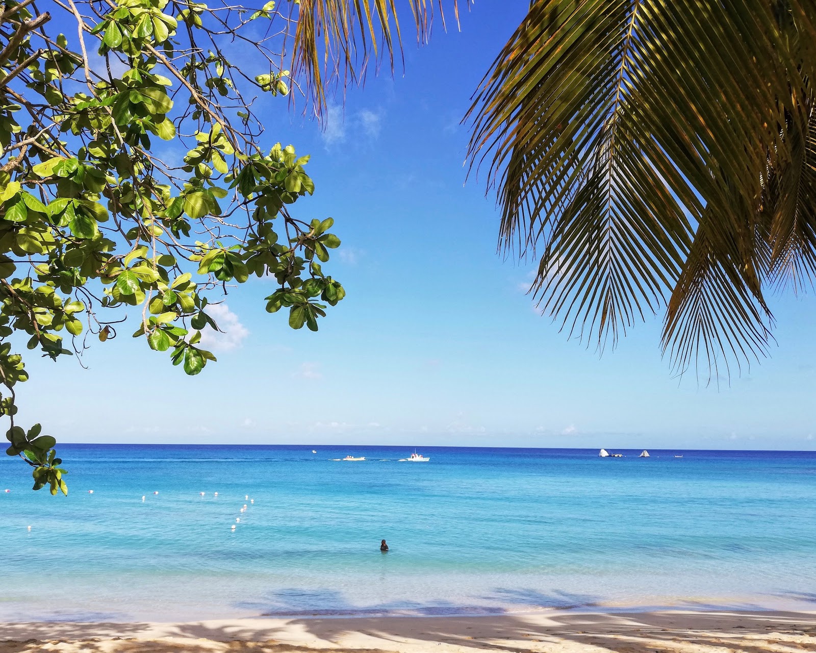 Photo of Gibbes beach and the settlement