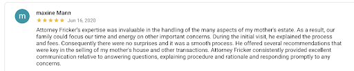 Estate Planning Attorney «Fricker Law Office», reviews and photos